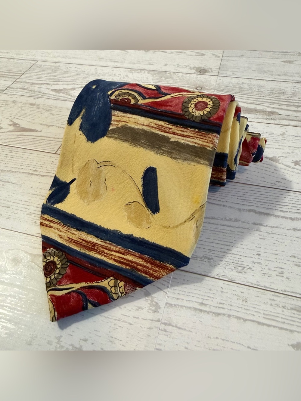 The DeSantis Collection, Vintage Silk Floral Abstract NeckTie, Tie
